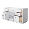 Custom image for White with Brushed Gold Trim / No Mirror