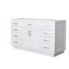 Custom image for White with Brushed Gold Trim / No Mirror