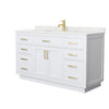 Custom image for White with Brushed Gold Trim / Giotto Quartz / No Mirror