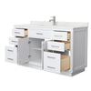 Custom image for White with Brushed Nickel Trim / Giotto Quartz / No Mirror