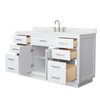 Custom image for White with Brushed Nickel Trim / Giotto Quartz / No Mirror
