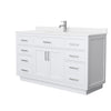 Custom image for White with Brushed Nickel Trim / White Quartz / No Mirror