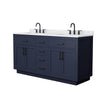 Custom image for Dark Blue with Matte Black Trim / White Cultured Marble / No Mirror