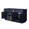 Custom image for Dark Blue with Brushed Gold Trim / No Mirror