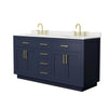 Custom image for Dark Blue with Brushed Gold Trim / Giotto Quartz / No Mirror