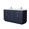 Custom image for Dark Blue with Brushed Nickel Trim / Giotto Quartz / No Mirror