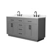 Custom image for Dark Gray with Matte Black Trim / Carrara Cultured Marble / No Mirror