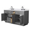Custom image for Dark Gray with Matte Black Trim / White Cultured Marble / No Mirror