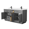 Custom image for Dark Gray with Matte Black Trim / White Quartz / No Mirror