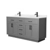 Custom image for Dark Gray with Matte Black Trim / White Quartz / No Mirror