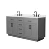 Custom image for Dark Gray with Matte Black Trim / White Quartz / No Mirror