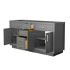Custom image for Dark Gray with Brushed Gold Trim / No Mirror