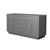 Custom image for Dark Gray with Brushed Gold Trim / No Mirror