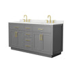Custom image for Dark Gray with Brushed Gold Trim / Giotto Quartz / No Mirror