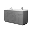 Custom image for Dark Gray with Brushed Nickel Trim / Carrara Cultured Marble / No Mirror