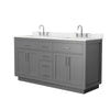 Custom image for Dark Gray with Brushed Nickel Trim / Carrara Cultured Marble / No Mirror
