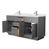 Custom image for Dark Gray with Brushed Nickel Trim / White Cultured Marble / No Mirror