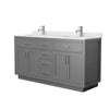 Custom image for Dark Gray with Brushed Nickel Trim / White Cultured Marble / No Mirror