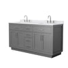 Custom image for Dark Gray with Brushed Nickel Trim / White Cultured Marble / No Mirror
