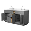 Custom image for Dark Gray with Brushed Nickel Trim / White Quartz / No Mirror
