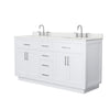 Custom image for White with Brushed Nickel Trim / Giotto Quartz / No Mirror
