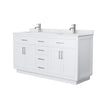 Custom image for White with Brushed Nickel Trim / White Cultured Marble / No Mirror