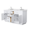 Custom image for White with Brushed Nickel Trim / White Cultured Marble / No Mirror