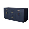 Custom image for Dark Blue with Brushed Gold Trim / No Mirror