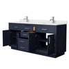 Custom image for Dark Blue with Brushed Nickel Trim / Giotto Quartz / No Mirror