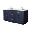 Custom image for Dark Blue with Brushed Nickel Trim / Giotto Quartz / No Mirror