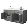 Custom image for Dark Gray with Matte Black Trim / Carrara Cultured Marble / No Mirror