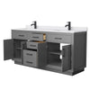 Custom image for Dark Gray with Matte Black Trim / White Cultured Marble / No Mirror