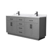 Custom image for Dark Gray with Matte Black Trim / White Cultured Marble / No Mirror