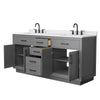 Custom image for Dark Gray with Matte Black Trim / White Cultured Marble / No Mirror