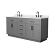 Custom image for Dark Gray with Matte Black Trim / White Cultured Marble / No Mirror