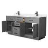 Custom image for Dark Gray with Matte Black Trim / White Quartz / No Mirror