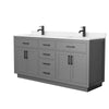 Custom image for Dark Gray with Matte Black Trim / White Quartz / No Mirror