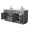 Custom image for Dark Gray with Matte Black Trim / White Quartz / No Mirror