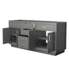 Custom image for Dark Gray with Brushed Gold Trim / No Mirror