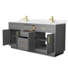 Custom image for Dark Gray with Brushed Gold Trim / Giotto Quartz / No Mirror