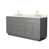 Custom image for Dark Gray with Brushed Gold Trim / Giotto Quartz / No Mirror