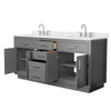 Custom image for Dark Gray with Brushed Nickel Trim / Giotto Quartz / No Mirror