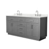 Custom image for Dark Gray with Brushed Nickel Trim / Giotto Quartz / No Mirror