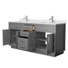 Custom image for Dark Gray with Brushed Nickel Trim / White Cultured Marble / No Mirror