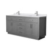Custom image for Dark Gray with Brushed Nickel Trim / White Cultured Marble / No Mirror