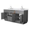 Custom image for Dark Gray with Brushed Nickel Trim / White Cultured Marble / No Mirror