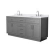 Custom image for Dark Gray with Brushed Nickel Trim / White Cultured Marble / No Mirror