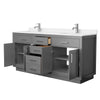 Custom image for Dark Gray with Brushed Nickel Trim / White Quartz / No Mirror