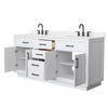 Custom image for White with Matte Black Trim / White Quartz / No Mirror