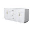 Custom image for White with Brushed Gold Trim / No Mirror